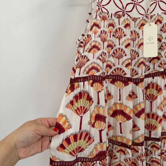 Ash and Eden Aba Tiered Sleeveless Midi Dress size XS NWT Tuckernuck - Picture 7 of 11